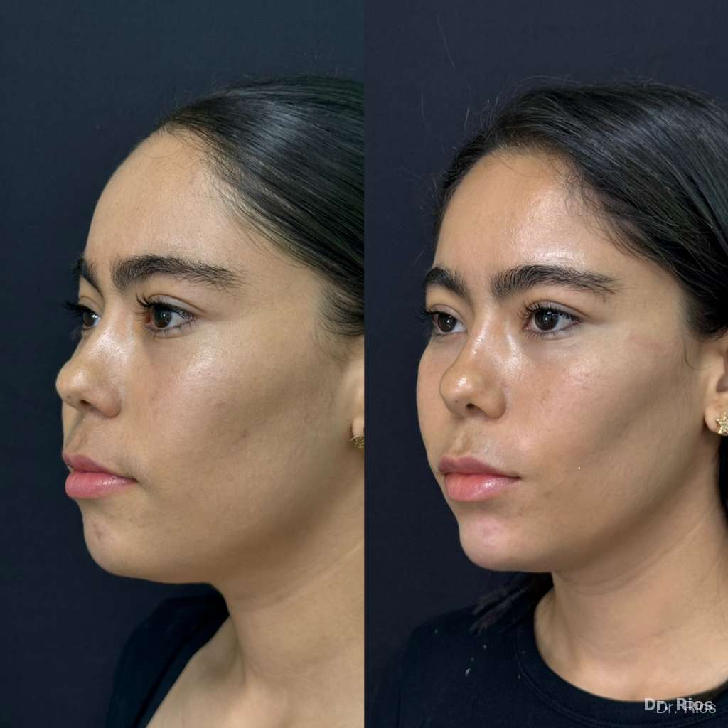 Dermal filler before and after result